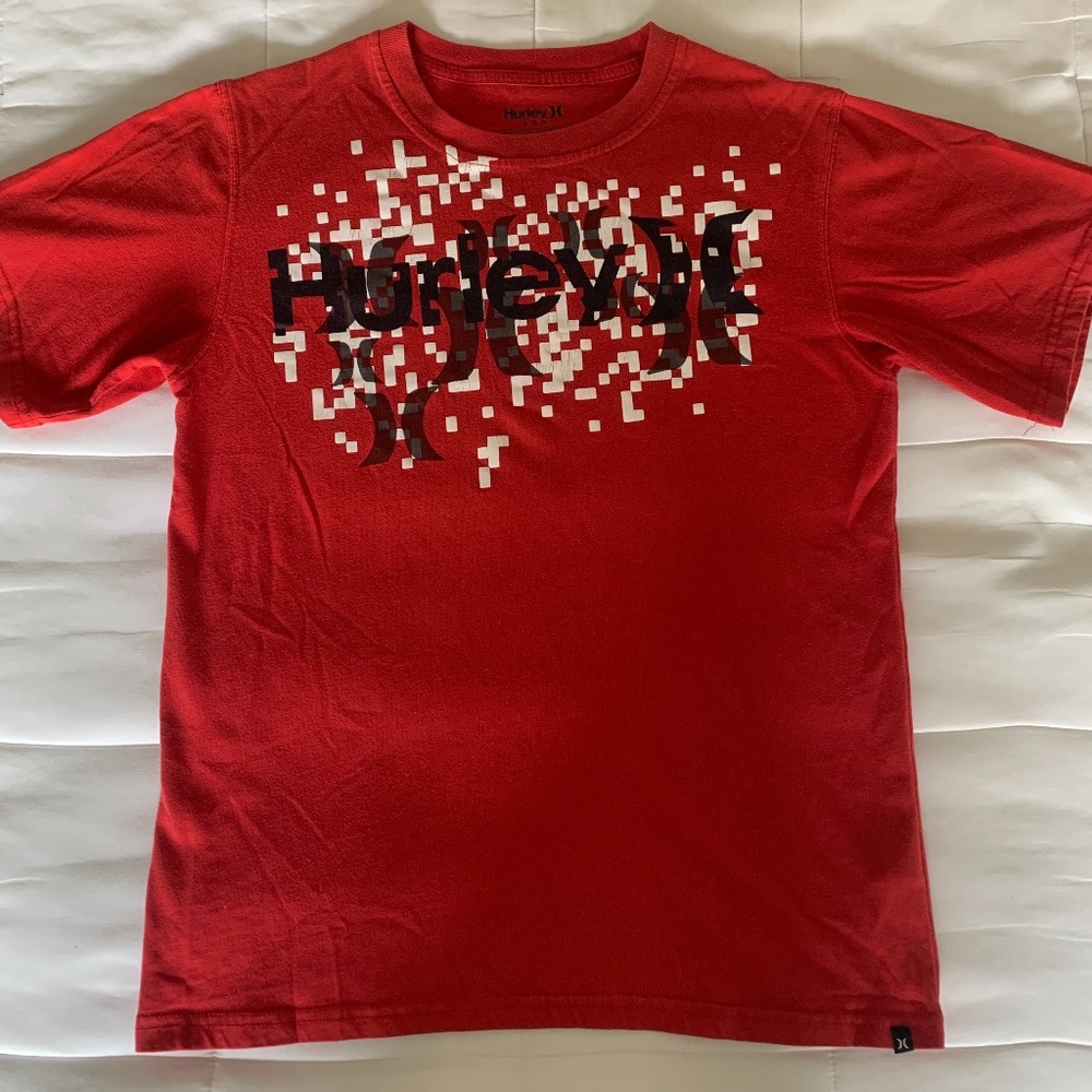 Cute Red Kids Hurley T-shirt LG